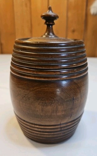 Pequeño barril de tabaco vintage Treenware hecho a mano americano precio para vender lo antes posible