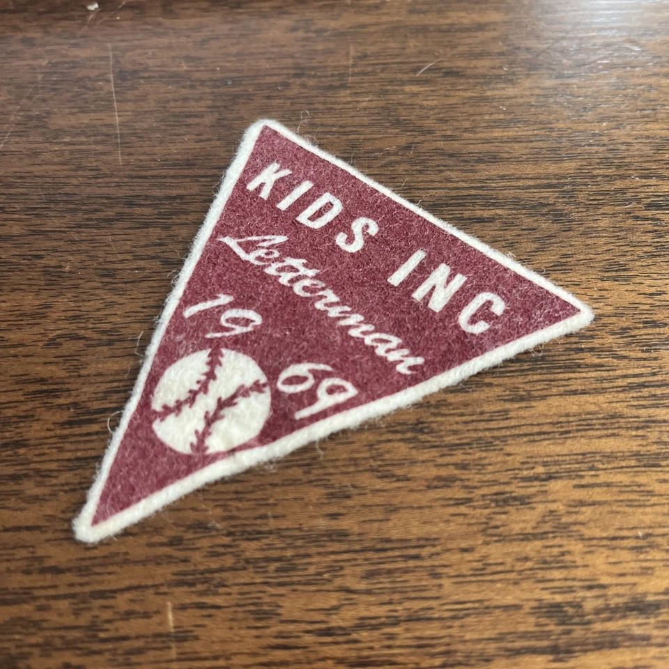 Vintage Kids Inc 1969 Wool Felt Baseball Letterman Patch Texas Amarillo Dallas - Image 3 of 3