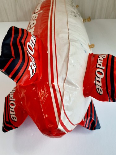 Vtg Budweiser Bud One Blow Up Blimp Man Cave Football Sports Blimp - Picture 8 of 14