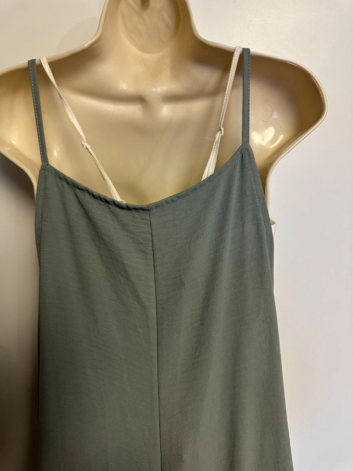 Mono baberos mujer talla grande 1 pieza bolsillos piernas anchas informal gris NUEVO SIN ETIQUETAS XXL Foto 2 de 4