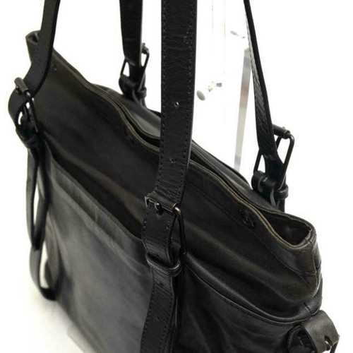 Patrick Stephan Men's Genuine Leather Tote Bag Black - Bild 5 von 9