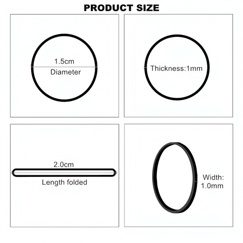 JIANYI 1200 Pack Mini Rubber Bands, Soft Elastic Bands Small Tiny Hair Ties f... - Bild 2 von 5