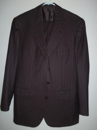 SA148- STUNNING Luciano Barbera Chalk-Stripe BESPOKE SUIT - 42R - Surgeon Cuffs - Picture 2 of 12