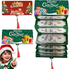 2 Pack Christmas Cash Gift Envelopes, 10 Slots Money Holders for... 