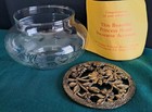 Princess House Heritage Crystal  Potpourri Dish w/Brass Top #701, Preowned 