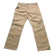 Wrangler Workwear Men's Khaki Carpenter Cargo Pants 38x34 Utility Work Pants