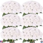 102 PCS White Artificial Roses Bulk, Silk Faux Flowers for Weddings & Home Decor