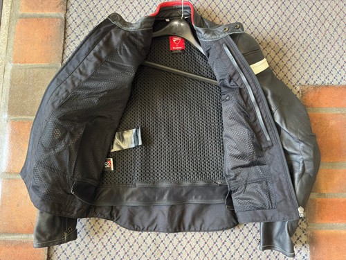 Dainese Ducati Leather Motorcycle Racing Jacket Perf Armor Zip Track Day Euro 52 - Bild 2 von 18