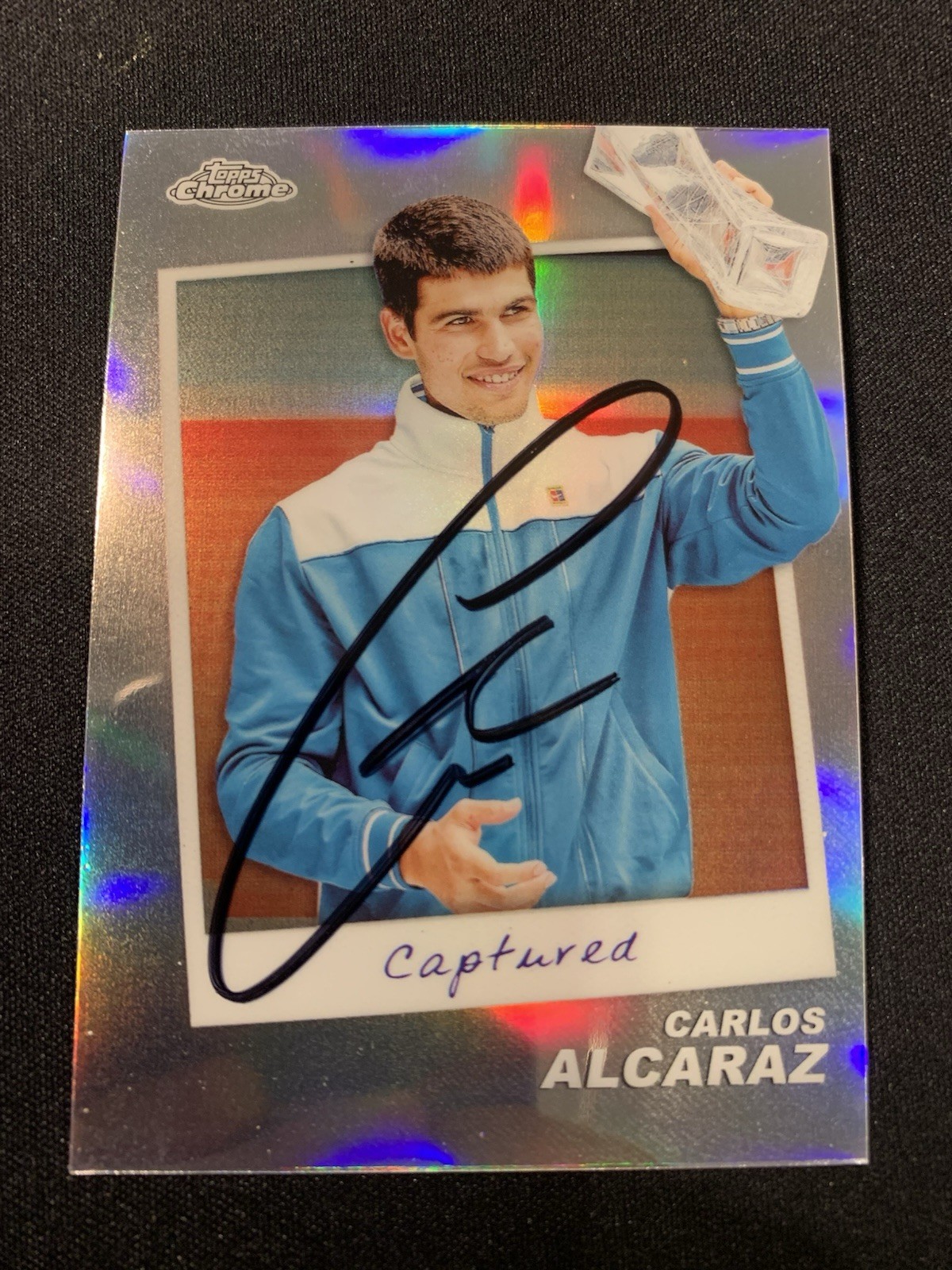 2024 Topps chrome capture Carlos Alcaraz in-person signed card auto
