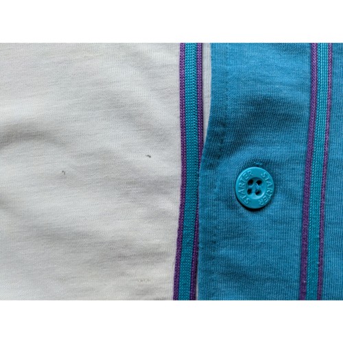Charlotte Hornets 90s STARTER Baseball jersey Split L white teal NBA vtg - Picture 5 of 12