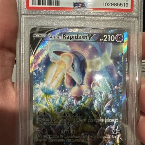 Pokémon Sword & Shield Chilling Rein 2021 arte completo/galarian Rapidash V PSA 9 - Imagen 3 de 7