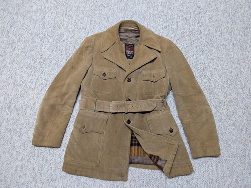 Vintage NORFOLK Pana CINTURÓN Chaqueta 40 Marrón ABRIGO DEPORTIVO Blazer SHERLOCK - Imagen 1 de 11