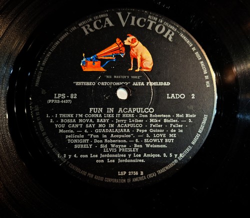 Elvis COLOMBIA Fun In Acapulco 1963 1S-1S DEEP GROOVE MONO LP BEAUTIFUL - Picture 5 of 8