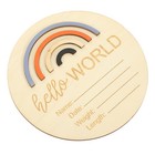 Baby Milestone Card Announcement Disk Birth Sign Newborn Name Disc