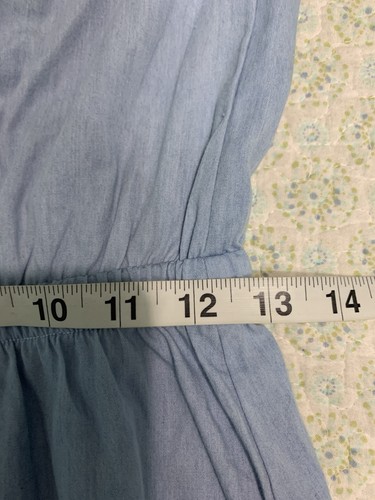 Tommy Hilfiger Girls Sun Dress Lg 12/14 Straps Elastic Waist Beach Blue NEW TAG - Picture 4 of 7