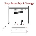 Freestanding Christmas Stocking Holder Stand with 12 Hooks Metal Heavy Duty