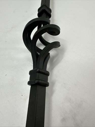 Menge 4 Schwarz Schmiedeeisen Doppel Twist Korb Pin Top Baluster 44” x 1/2” {C5 - Bild 4 von 19