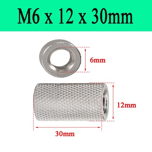 Barra de varilla de manguito roscado moleteado de acero inoxidable A2 tuercas de conector redondas tuercas largas - Imagen 70 de 111