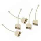 Adaptateur de prise téléphonique RJ11, 5 pièces, adaptateur mural 1 à 2