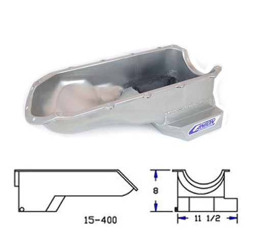 Canton 15-400 Engine Oil Pan For Select 56-81 Pontiac Models - Picture 3 of 9