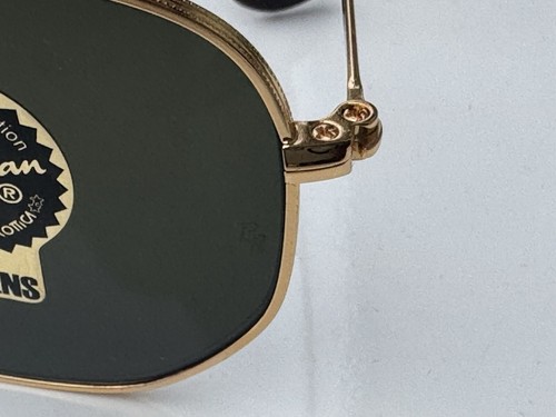 NEU Ray-Ban RB3548N 001 Arista Sonnenbrille gold sechseckig grün G-15 Gläser 51 mm - Bild 11 von 23