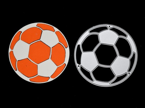 Football Metal Cutting Die, 6.5cm Diameter, Soccer, Card Making, Crafting A4 - Picture 2 of 6