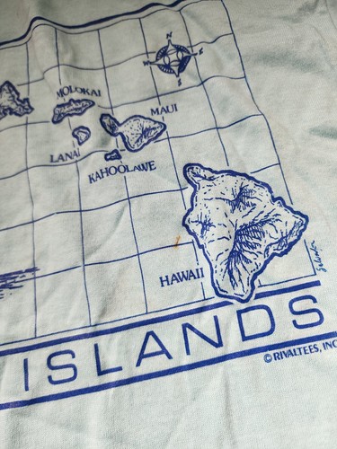 Vintage Hawaii Single Stitch T Shirt SIGNAL USA Size L Blue Woolworths Deadstock - Picture 7 of 10
