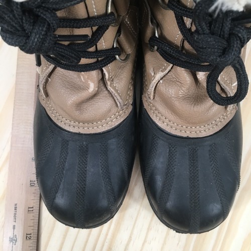 Sorel Snow Boots Mens 6 Caribou Beige Faux Fur Lace Up Comfort Round Toe Casual - Picture 7 of 17