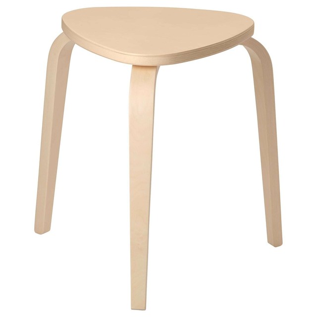 Ikea Kyrre taburete madera 45cm Stappelhocker abedul en forma de V Sitzfläsche Ikea Kyrre taburete madera 45cm Stappelhocker abedul en forma de V Sitzfläsche