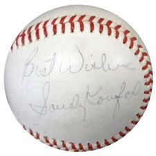 Sandy Koufax Autographed Signed NL Baseball Best Wishes Vintage PSA/DNA V02561