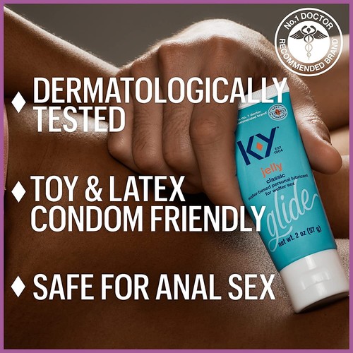 K-Y KY Jelly Gel Personal Lubricant Vaginal Dryness Moisture and Anal Lube 2oz - Foto 6 di 12