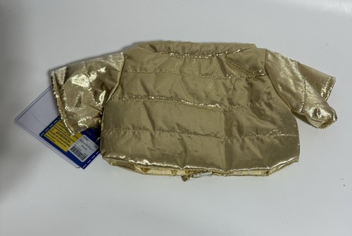 Build A Bear - Shinny Gold Ruffle Jacket Coat 2009 retired Puffer NWT - Picture 5 of 5