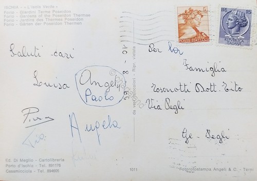Cartolina - Ischia - L'Isola Verde - Forio - Giardini Terme Poseidon - 1965 - Picture 2 of 2