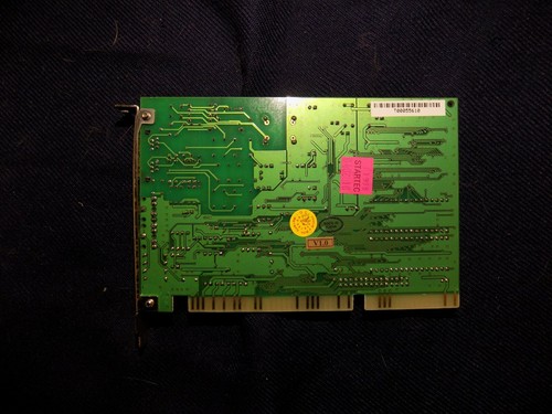 Used Cirrus Logic ISA Modem Card FM-3131 Mic Speaker Line Phone Ports RJ-11 - Picture 3 of 4