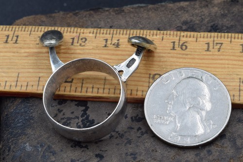 HANDMADE UNUSUAL RING RING silver 875 ring russian space theme vtg star wars :) - Picture 3 of 24
