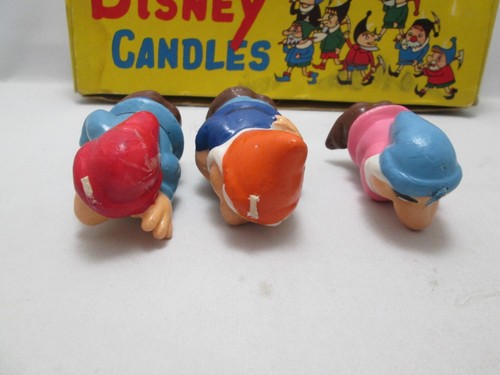Disney's Seven Dwarfs Wax Candles w/Box -50's/60's ? Made in Japan -Walt Disney - Picture 14 of 20