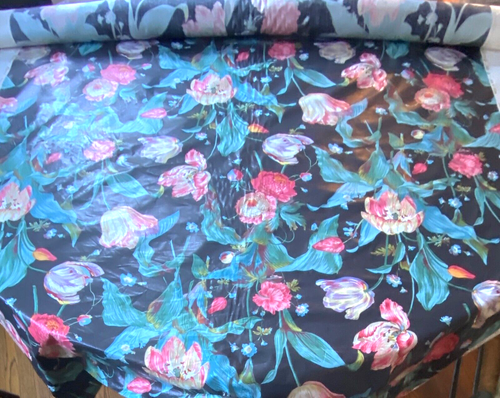 Brunschwig & Fils floral estampado a mano chintz ""Mes de mayo"" por yarda 1980 WW971 - Imagen 4 de 4