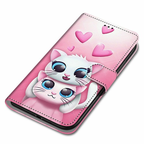 For iPhone 11 12 13 14 15 16 Pro Max XR 6 7 8 SE 2020 Love Cat Wallet Phone Case - Picture 8 of 12
