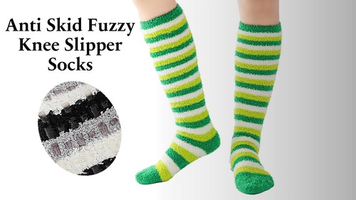 Women's Thick Comfortable Soft Fuzzy Cozy Calf High Winter Plush Socks 6 Pairs  - Imagen 26 de 41