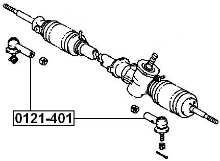Steering Tie Rod End Febest 0121-401 Oem 45046-19175 - Bild 2 von 3