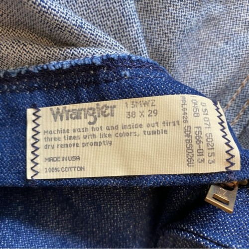 Wrangler Vintage 13MWZ Jeans Dark Wash Mens 37x26 USA 100% Cotton - Picture 10 of 14