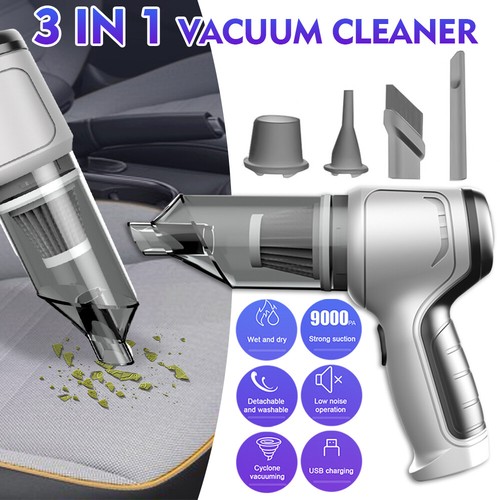 Portable Electric Cordless Car Vacuum Cleaner Handheld Air Blower Duster Dry Wet - Picture 8 of 40