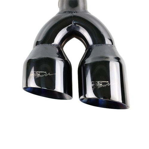Par de puntas de escape L+R Universal 2,5"" ID 4"" OD punta de silenciador doble negro - Imagen 4 de 11