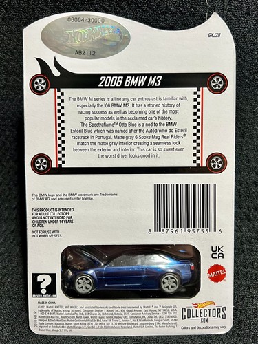 Hot Wheels 2020 & 2021 BMW M3 Spectraflame Yellow & blue RLC Exclusive Cars (2) - Picture 6 of 6