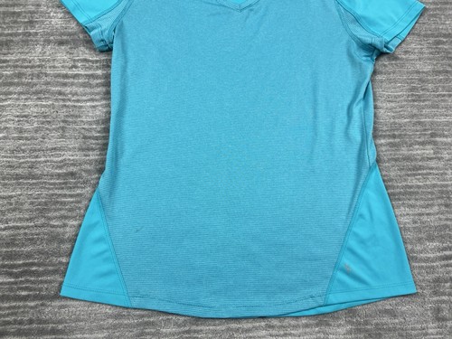 Danskin Now Top Womens Small Blue Drimore Shortsleeve VNeck - Picture 3 of 12