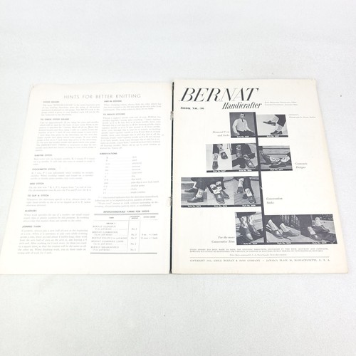 Bernat Handicrafter Socks and Accessories Book No 36 1950s Vintage 1953 Knitting - Picture 5 of 19
