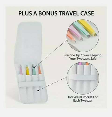 Eyebrow Tweezer Women pluck Professional, 4 in 1 Precision Terresa-Beauty - Picture 3 of 6