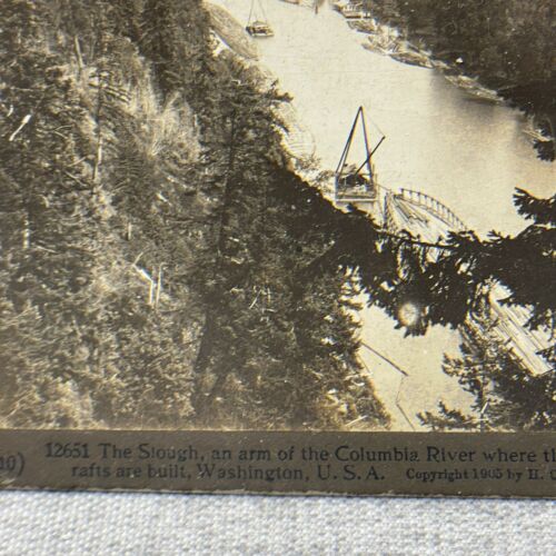 ¿Balsas Robertson de Hammond Lumber? / Tarjeta Benson Rafts The Slough Stereoview - Imagen 5 de 7