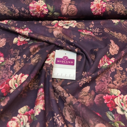 £6.50 Cotton Lawn Summer Vintage Floral Printed Dress fabric 100% M1670 - Picture 59 of 85