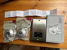 Brushed Steel Finish Bathroom Shaver Point & 2 Ceiling 2 Way Pull Cord Switches